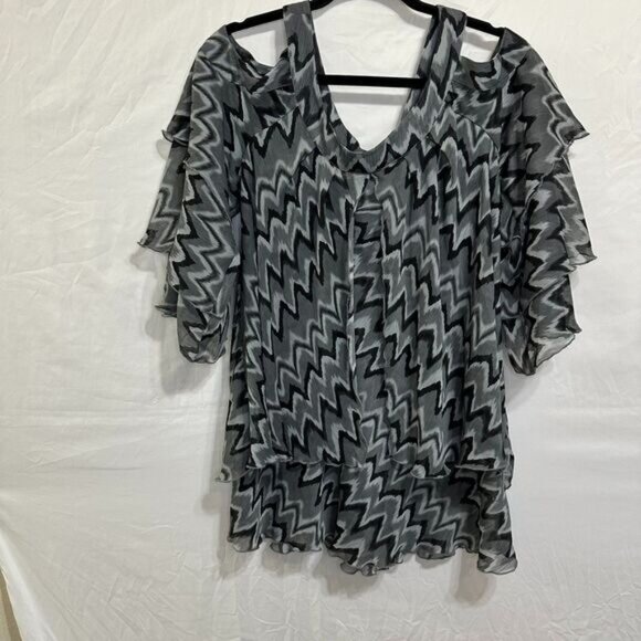 Hot in Hollywood Women's Cold Shoulder Multi-Tiered Minidress Size M - Picture 1 of 4